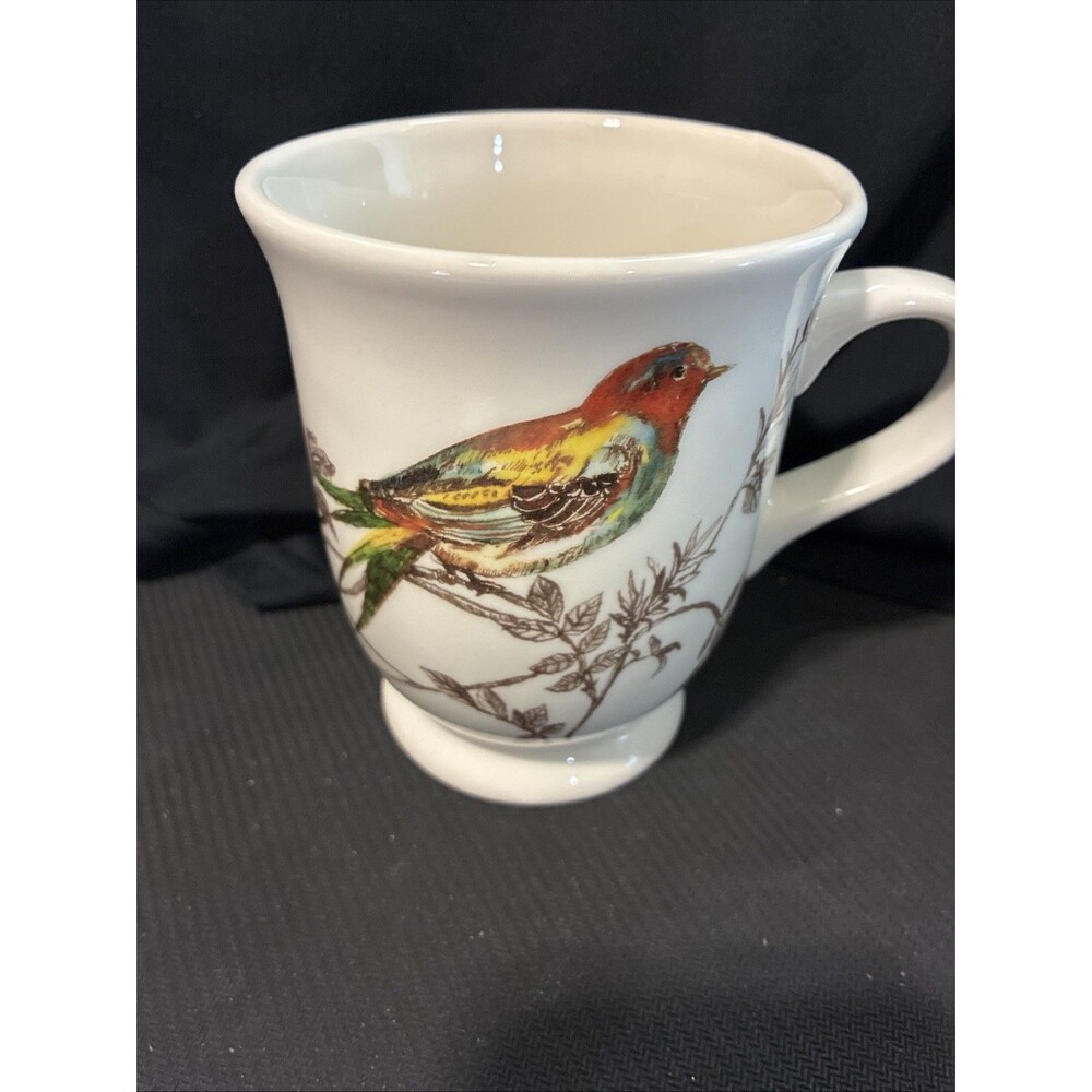 Williams-Sonoma Marc Lacaze Painted Bunting Bird Mug - 2012 Retired (Minor Chip)